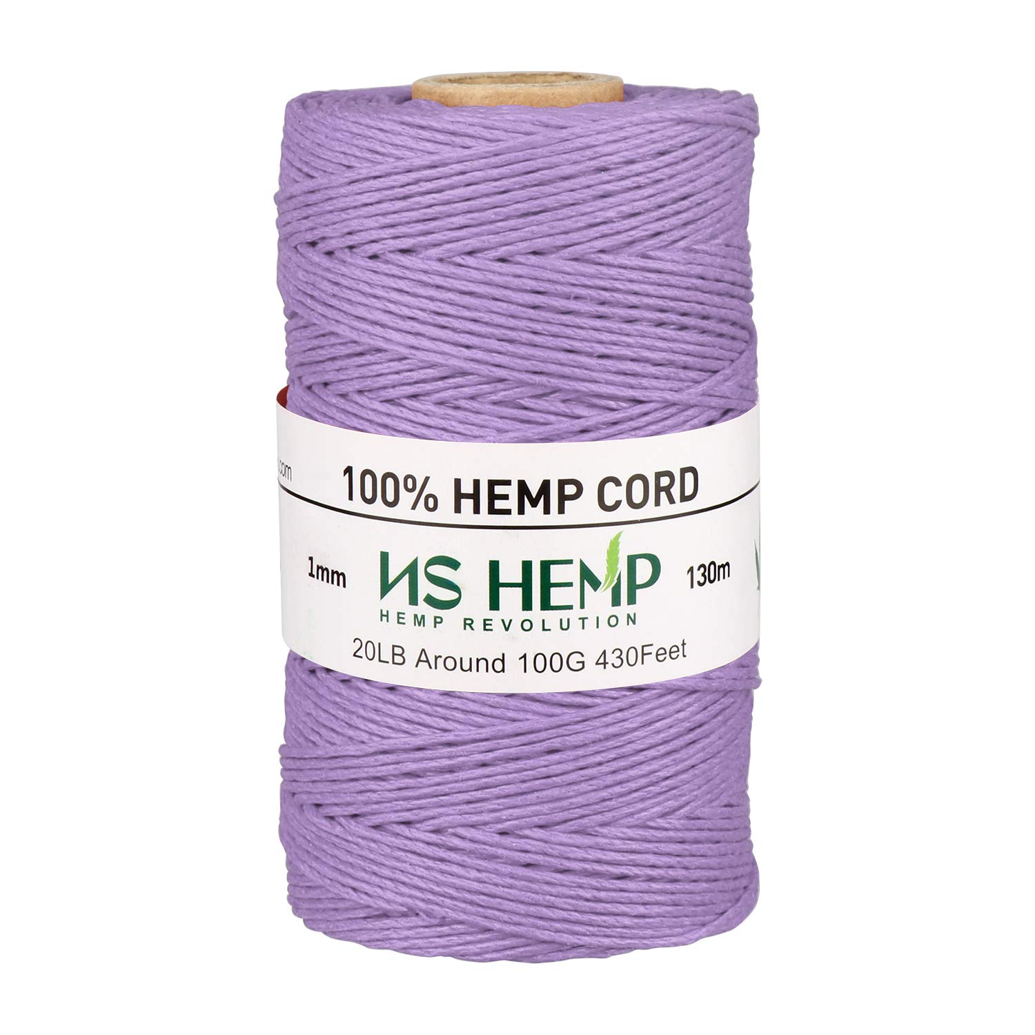 【 NS HEMP 】 Sustainable Hemp Twine Spool for Jewelry Making Bracelets Necklaces Arts Crafts Gift Decoration - 1mm 130 Meters (15# Mustard)
