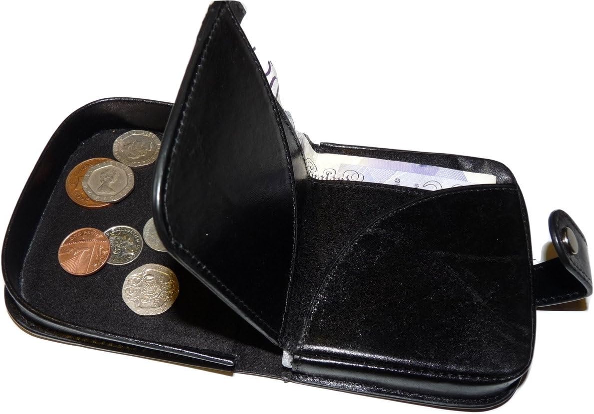 Mala Leather Odyssey Collection Large Leather Tray Purse for Coins & Notes & a Card 4113 (Black) - Image 3