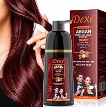 Instant Black Hair Shampoo 420ml - Semi-Permanent Black Hair Dye shampoo for Natural Hair, Lasts 30 Days, Fast Acting Formula for Men & Women Red