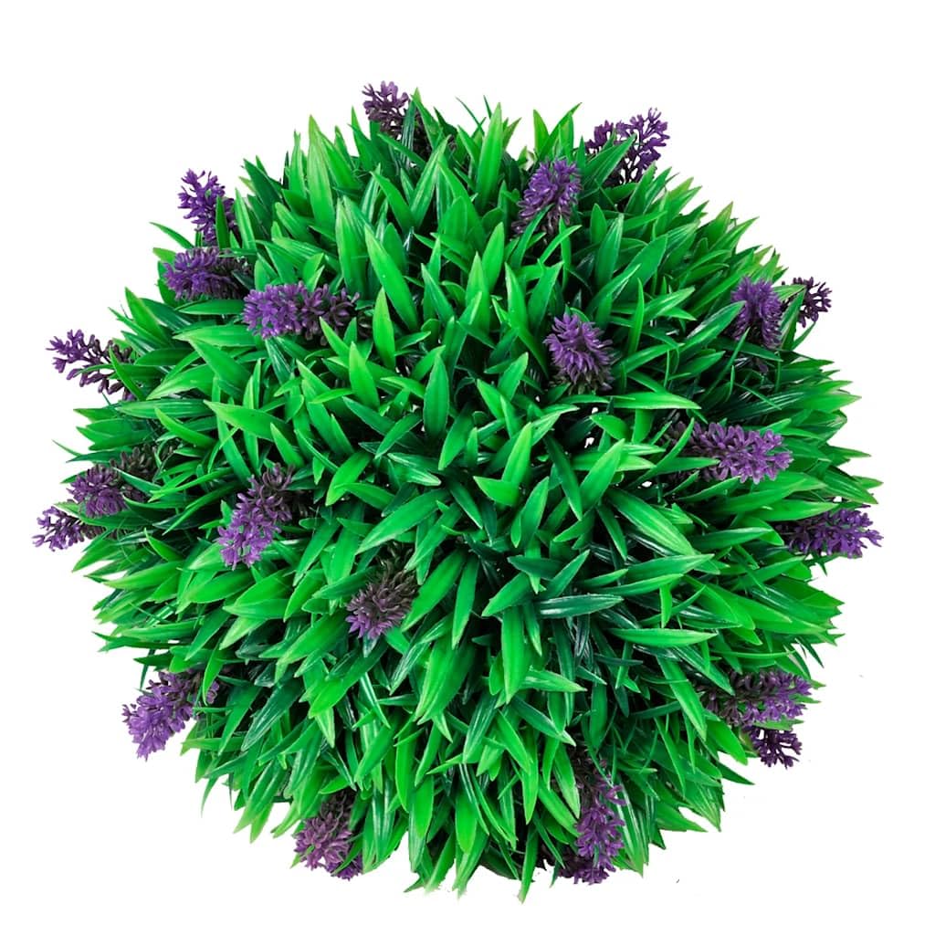 Generico Set Palle di Bosso Artificiale 2 pz con Lavanda 30 cm,Casa e Giardino,Arredo,Flora artificiale-41624