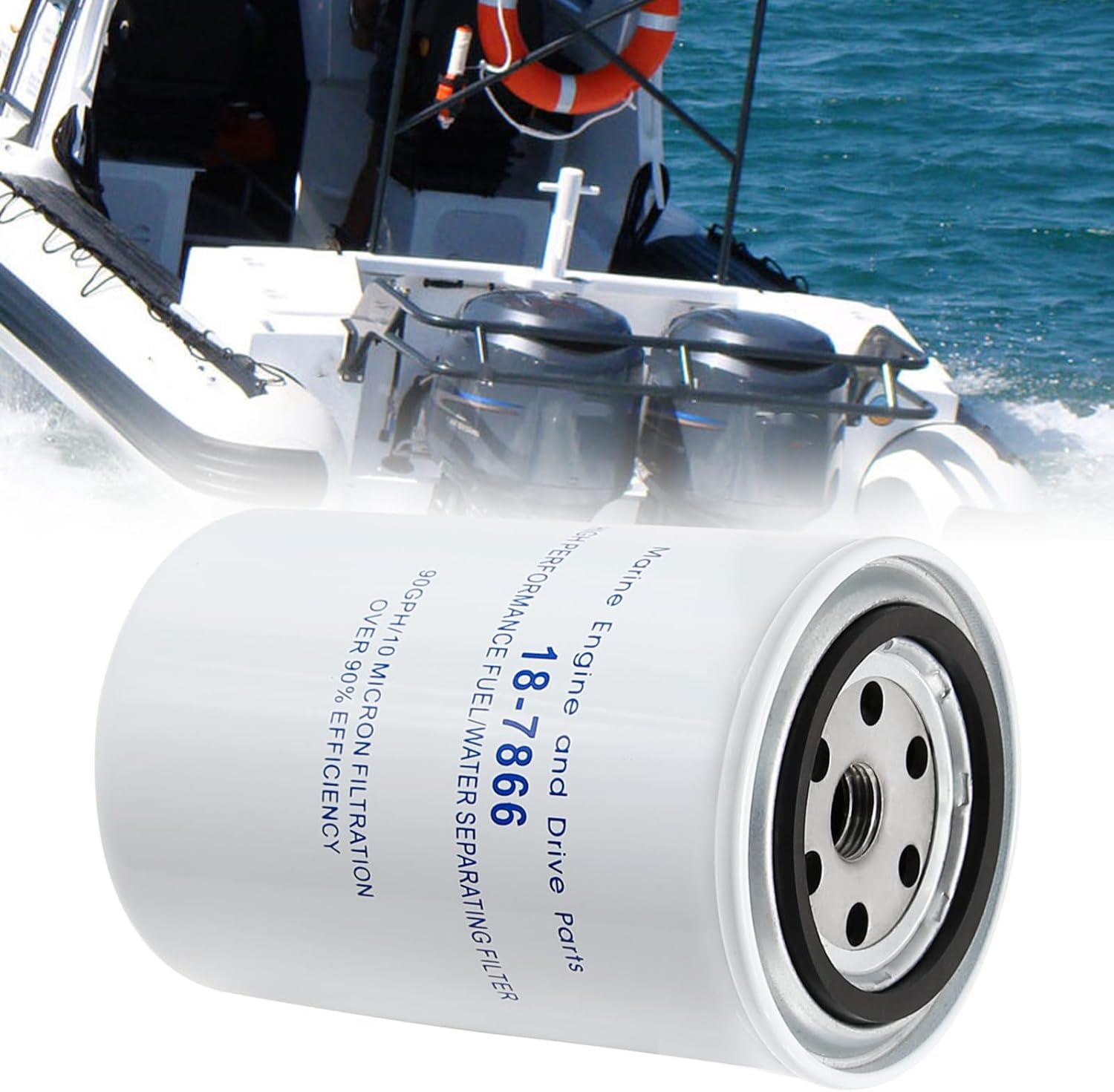 Hoypeyfiy 2 Pcs Fuel Water Separator, Replacement for Yamaha MAR-10-MEL-00-00 MAR-24563-00-00 18-7866 9-37807 Fuel Water Separating Filter