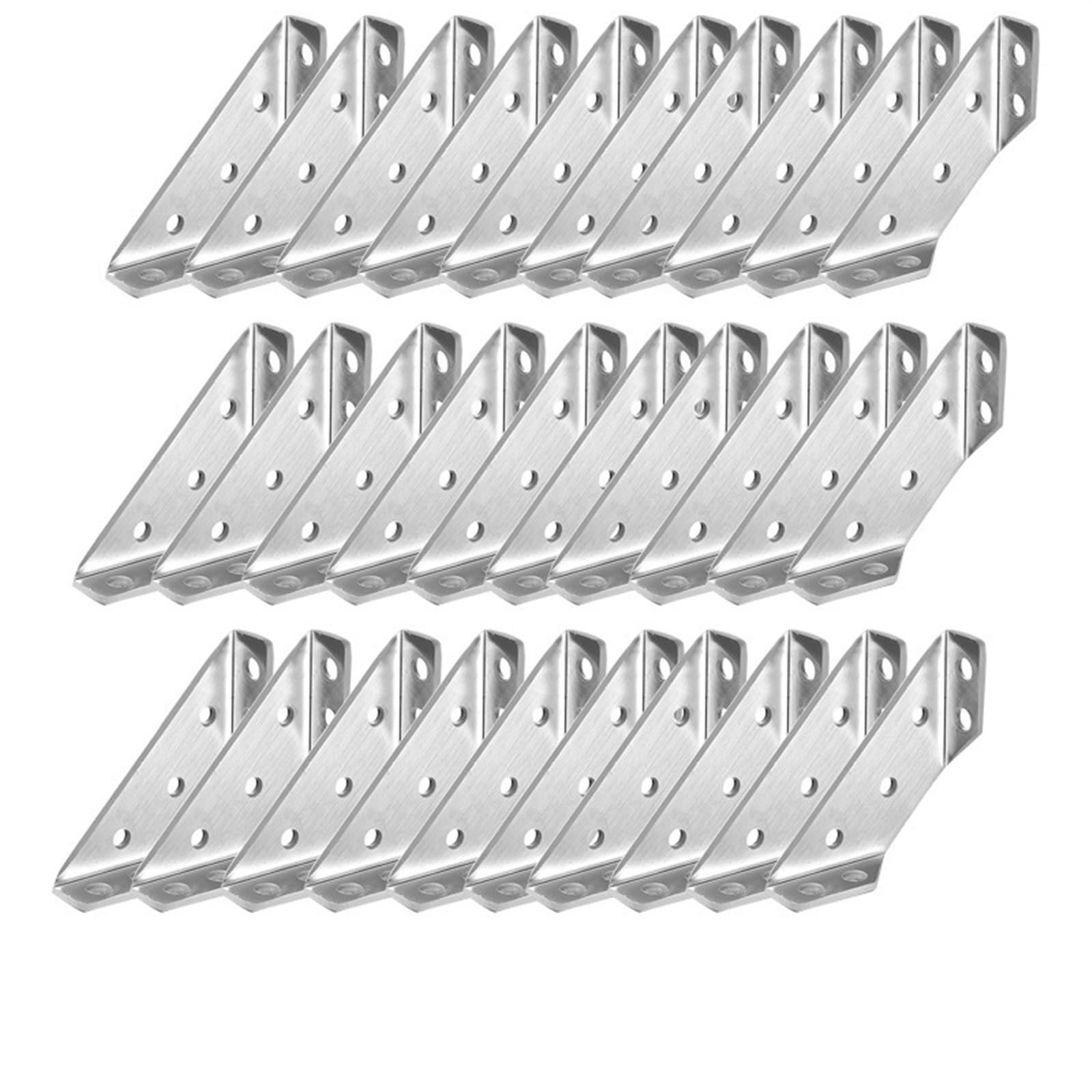 Staffe Angolari 30/20/10 Pezzi connettori angolari universali for mobili staffe angolari Elementi di Fissaggio con Viti Squadrette Angolari(30pcs)