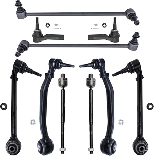 Miniatura 284 de Detroit Axle - Kit de suspensión frontal de 10 piezas para Chevy Trailblazer EXT GMC Envoy XL XUV Buick Rainier Isuzu Ascender Olds Bravada, brazos