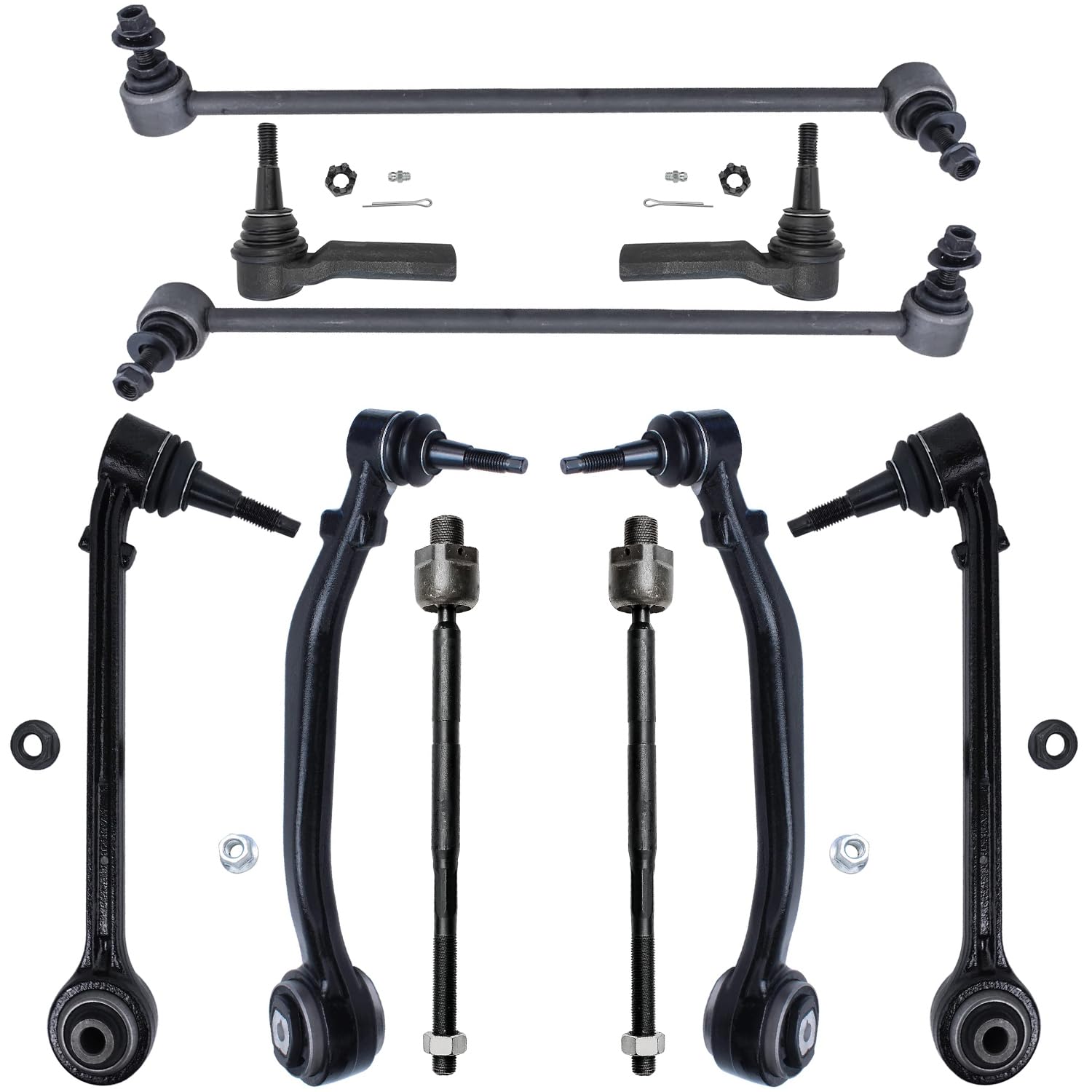 Detroit Axle - Front 10pc Control Arms Kit for 2010-2015 Chevrolet Camaro