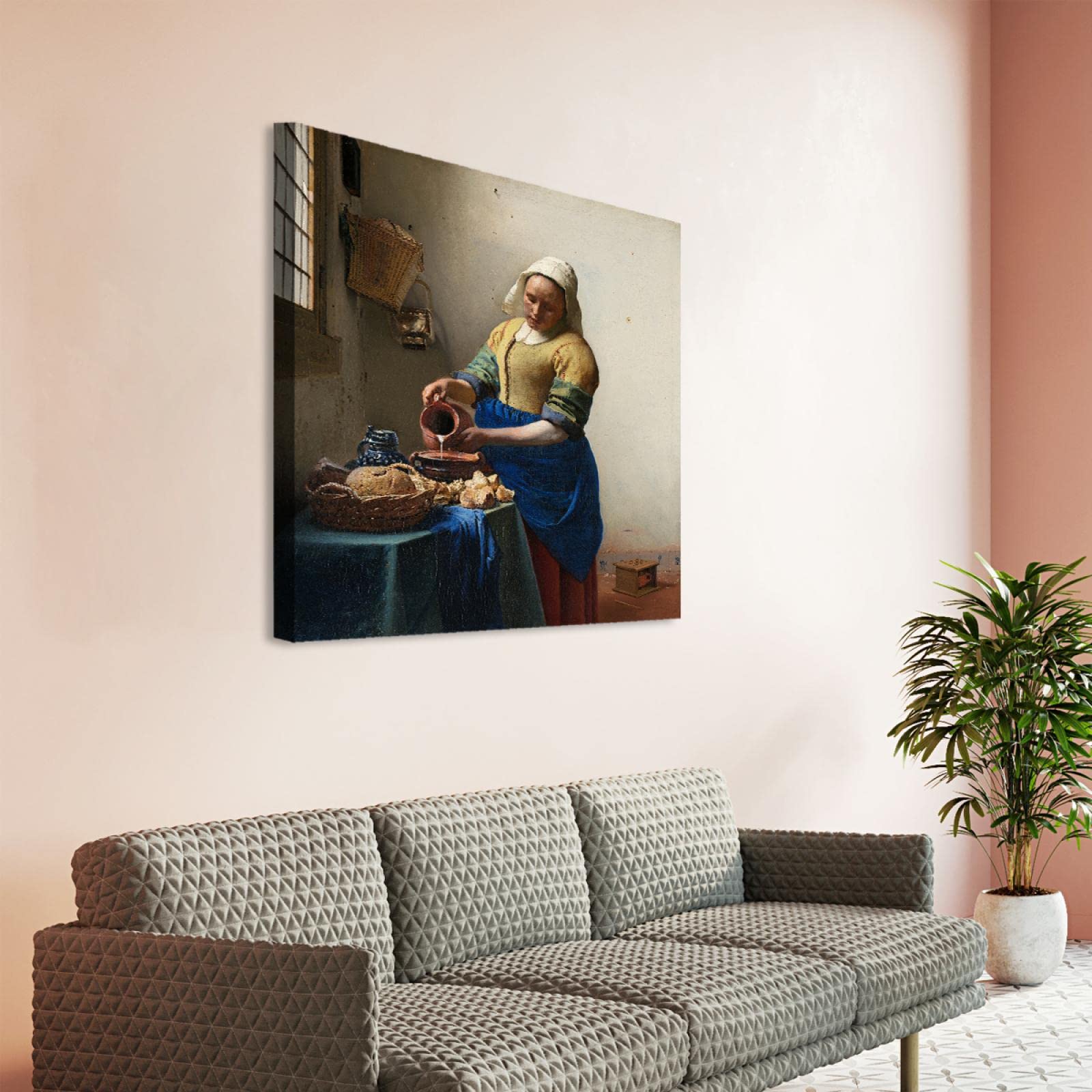 Jan Vermeer (1632-1675)【Het melkmeisje】 Johannes Vermeer – Het Melkmeisje – degrootmeesters.com