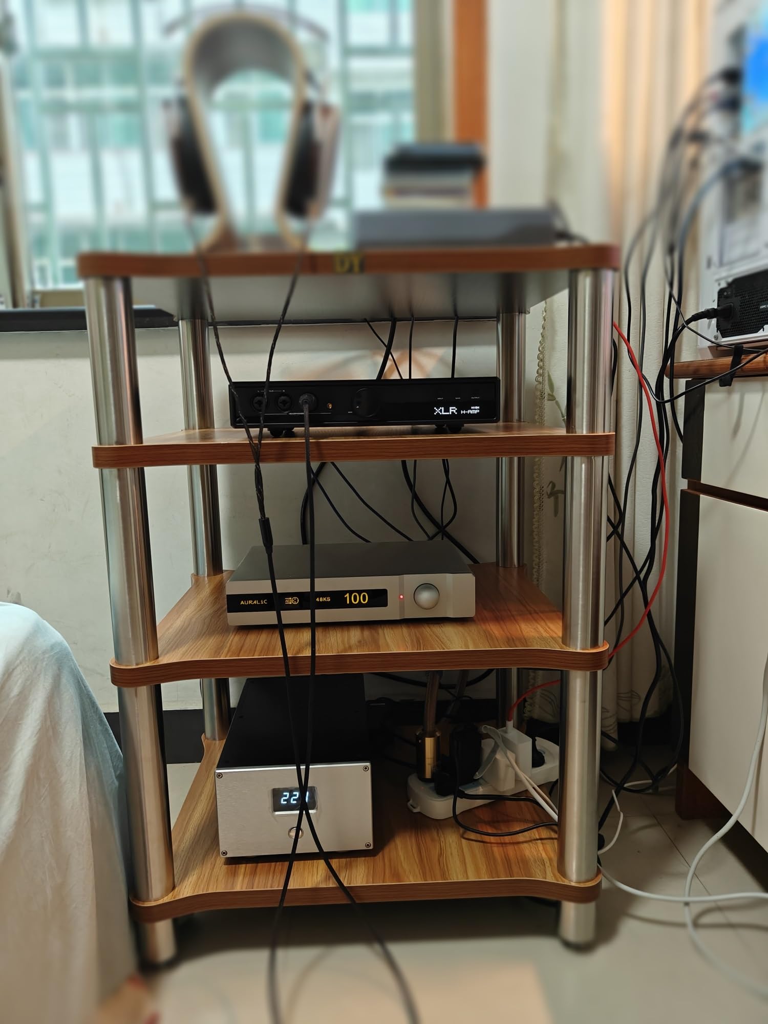 Stojak Na Sprzęt Audio HiFi, Pionowy 4-poziomowy Stojak Na Sprzęt Audio AV, Półka Narożna/szafka Na Komponenty Stereo, Do Odtwarzaczy DVD: Konsola Do Gier(Style b)