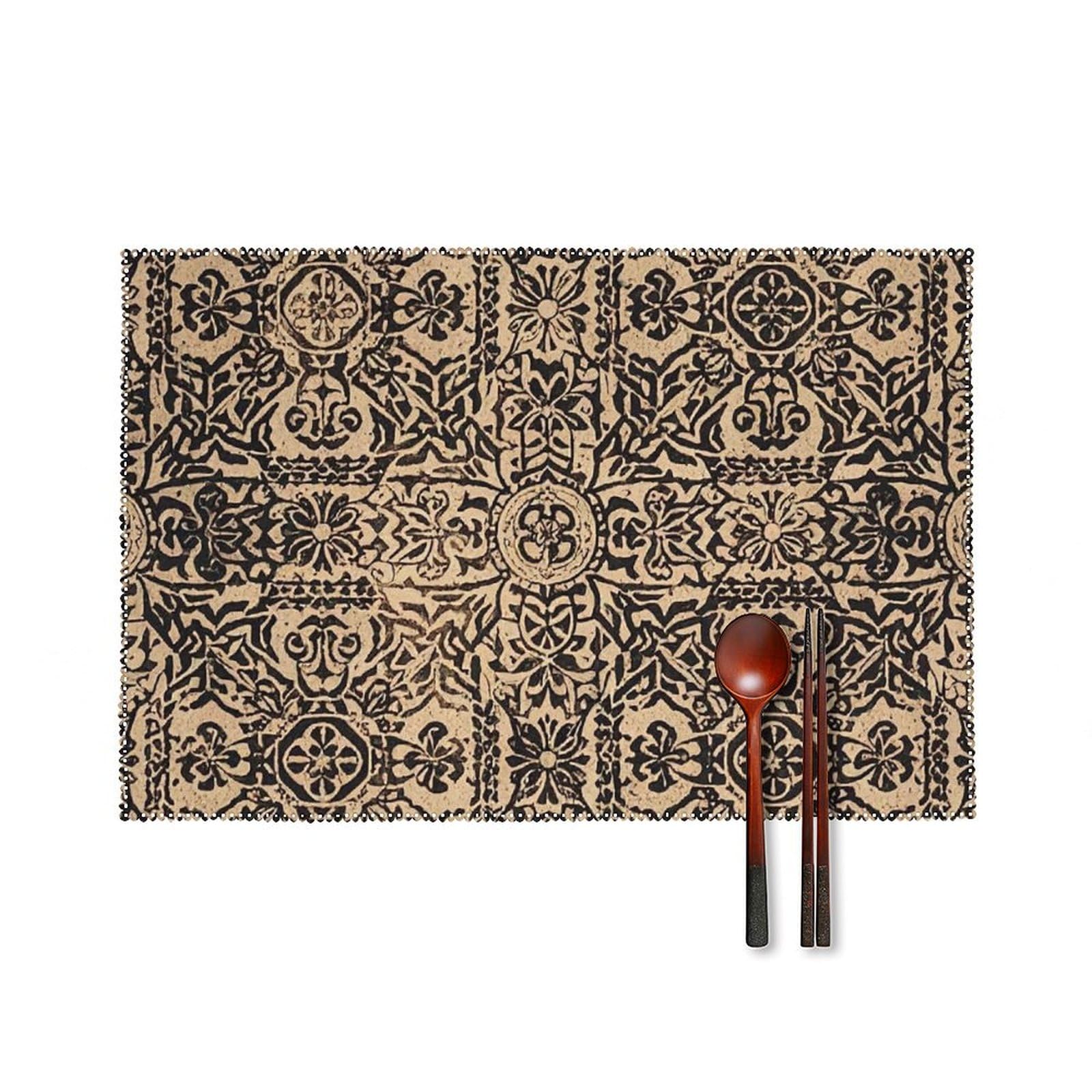 Sets de table faciles à nettoyer et isolants style antique contre taches et chaleur