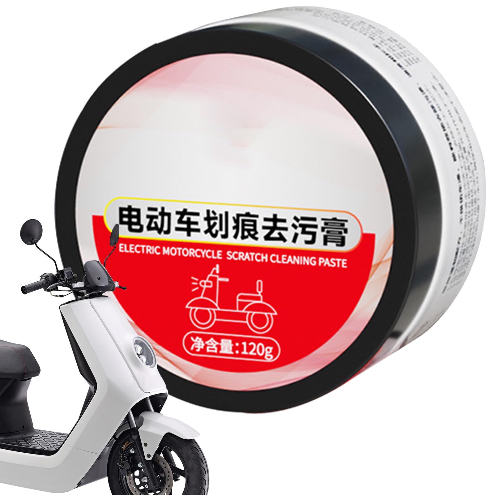 Car Scratch Removal Wax - 120g Restoration Paste - Vehicle Scratch Remover - for Stain Automotive Scooter Bike Electric Motorcycle Detailing Wheel Trim Rim Chrome