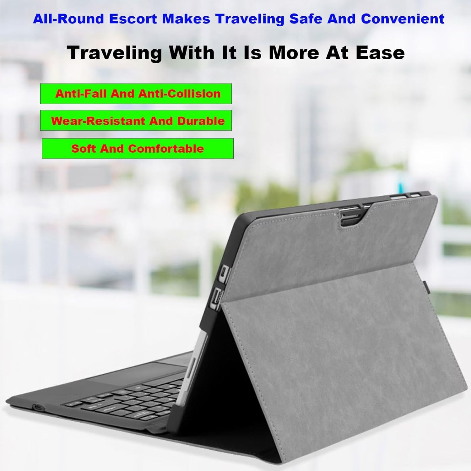 Case for Microsoft Surface Pro 11, Lightweight Protective, Multiple Angle, Four Corners Full Package,Scratch Proof,Business Cover with Pen Holder, Compatible with Type Cover Keyboard