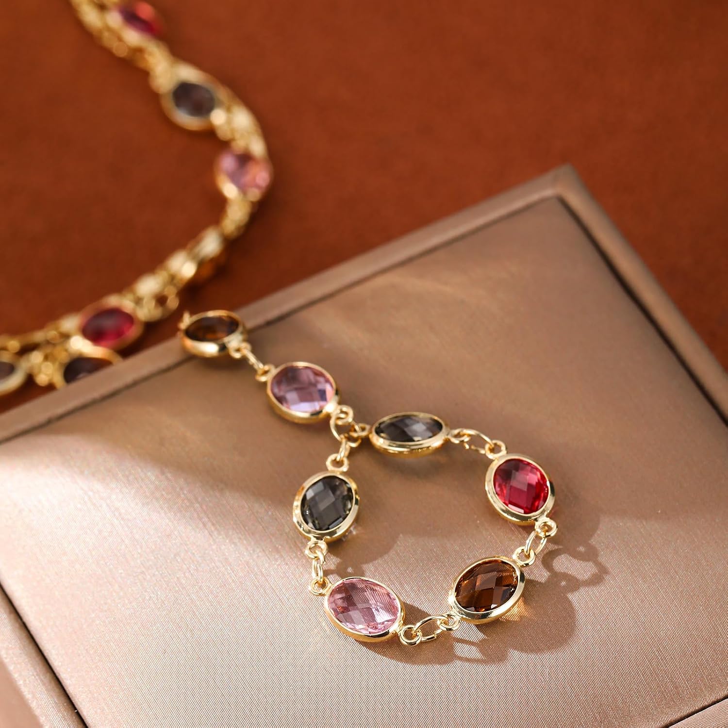 Dainty Gold Hand Chain Bracelets for Women Waterproof,14K Gold Plated Ring Bracelet Hand Chain Set, Adjustable Non Tarnish Hand Chain Stackable Cubic Zirconia Bracelet Summer Fashion Jewelry Gifts