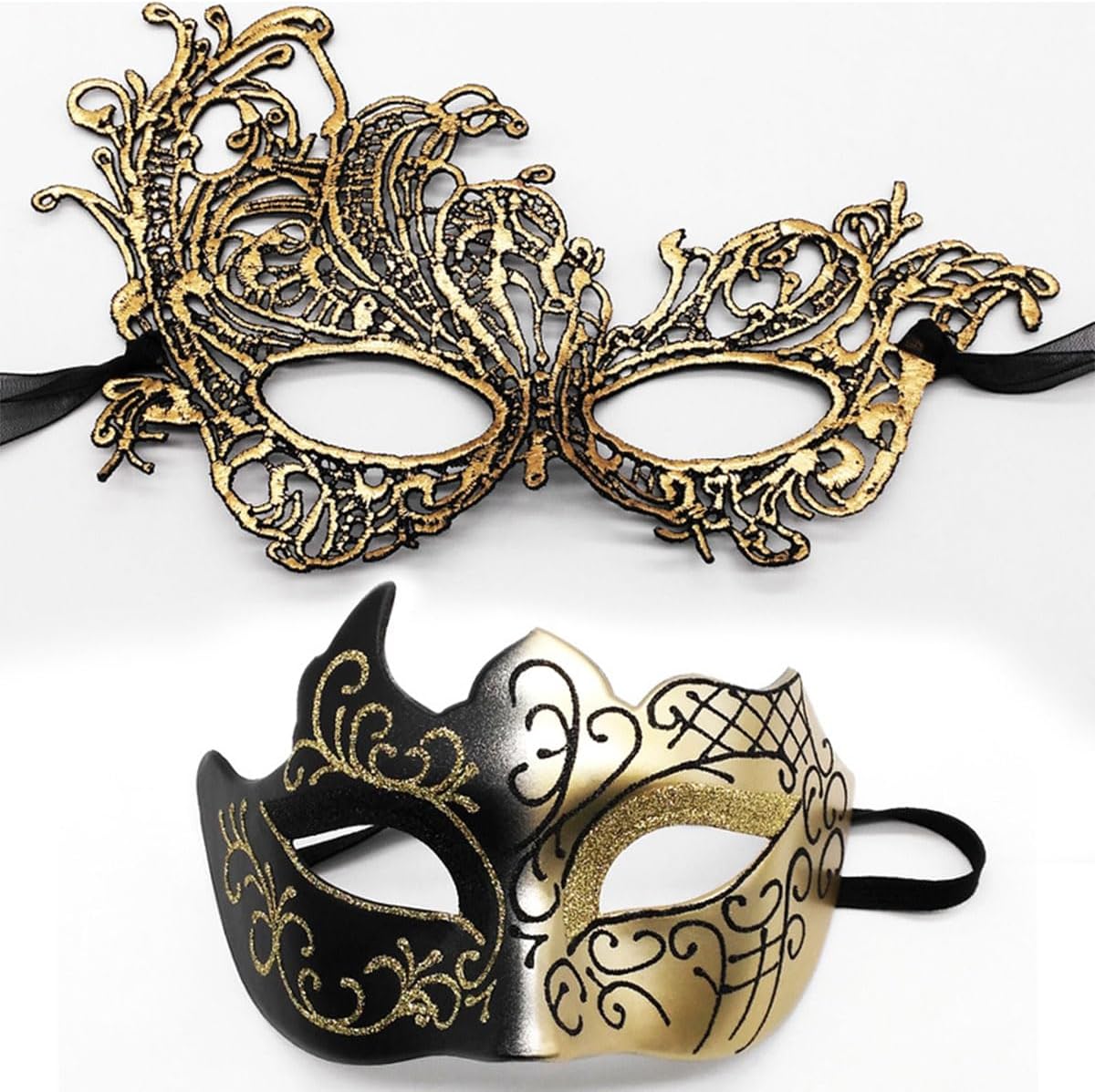 Masquerade Masks for Women Men Couple Lace Eye Mask for Venetian Carnival Halloween Party Ball Prom Costume Mardi Gras