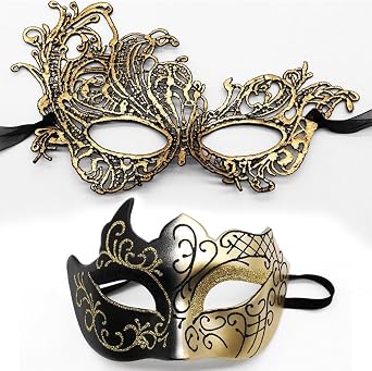 Masquerade Masks for Women Men Couple Lace Eye Mask for Venetian Carnival Halloween Party Ball Prom Costume Mardi Gras