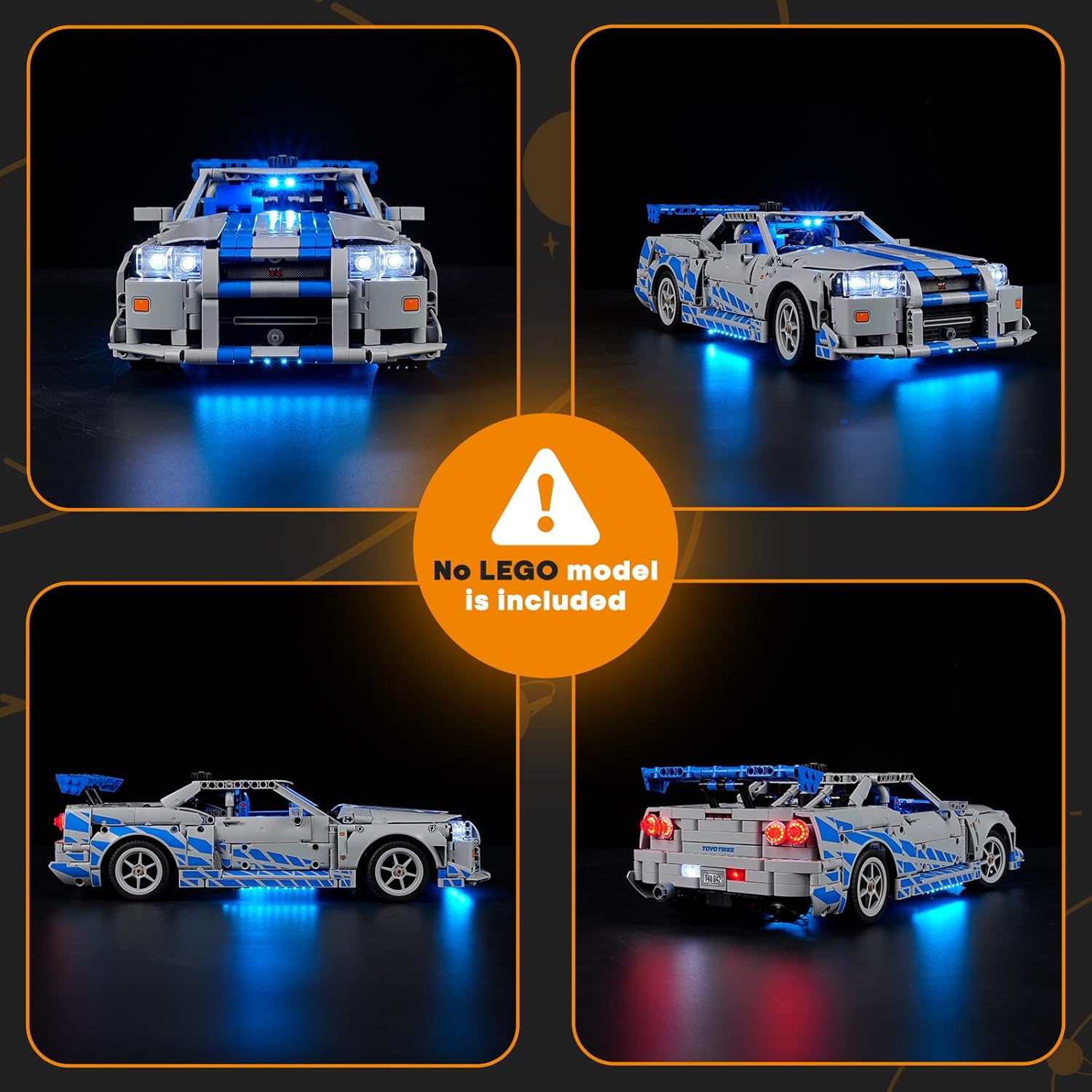 LIGHTAILING Light for Lego-42210 2-Fast-2 Furious-Nissan-Skyline GT-R (R34) Car - Led Lighting Kit Compatible with Lego Building Blocks Model - NOT Included The Model Set