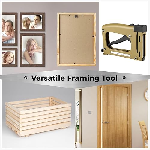 Miniatura 6 de Herramienta de encuadre de punto con 1000 grapas, herramienta de marco de fotos, tachuela de punto ajustable, herramienta de fijación de marcos de