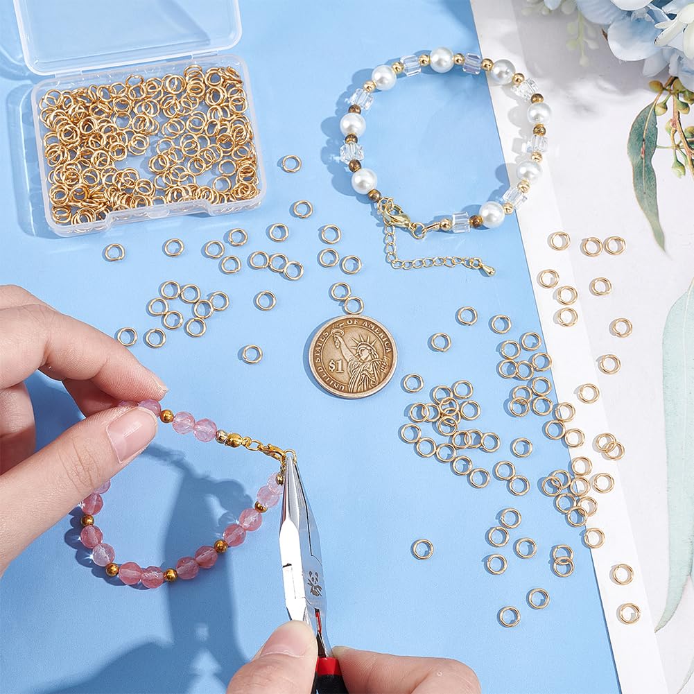 Anelli Di Salto Oro 24k 6mm - 300 Pezzi Per Gioielli Fai Da Te E Bigiotteria - Foto 9