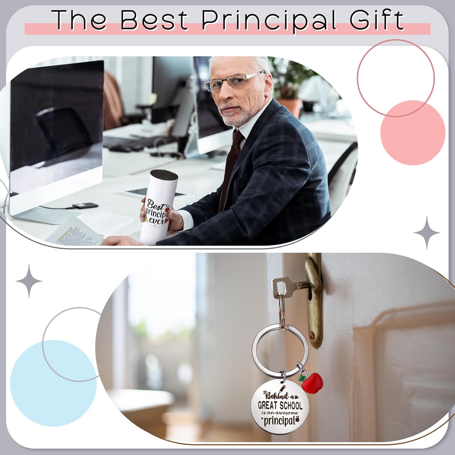 Tioncy Principal Appreciation Gifts for Women Men, 20oz Tumbler with Lid and Straw Stainless Steel Keychain Gifts for Principal Day, Graduations, Birthday, Retirement - Image 7