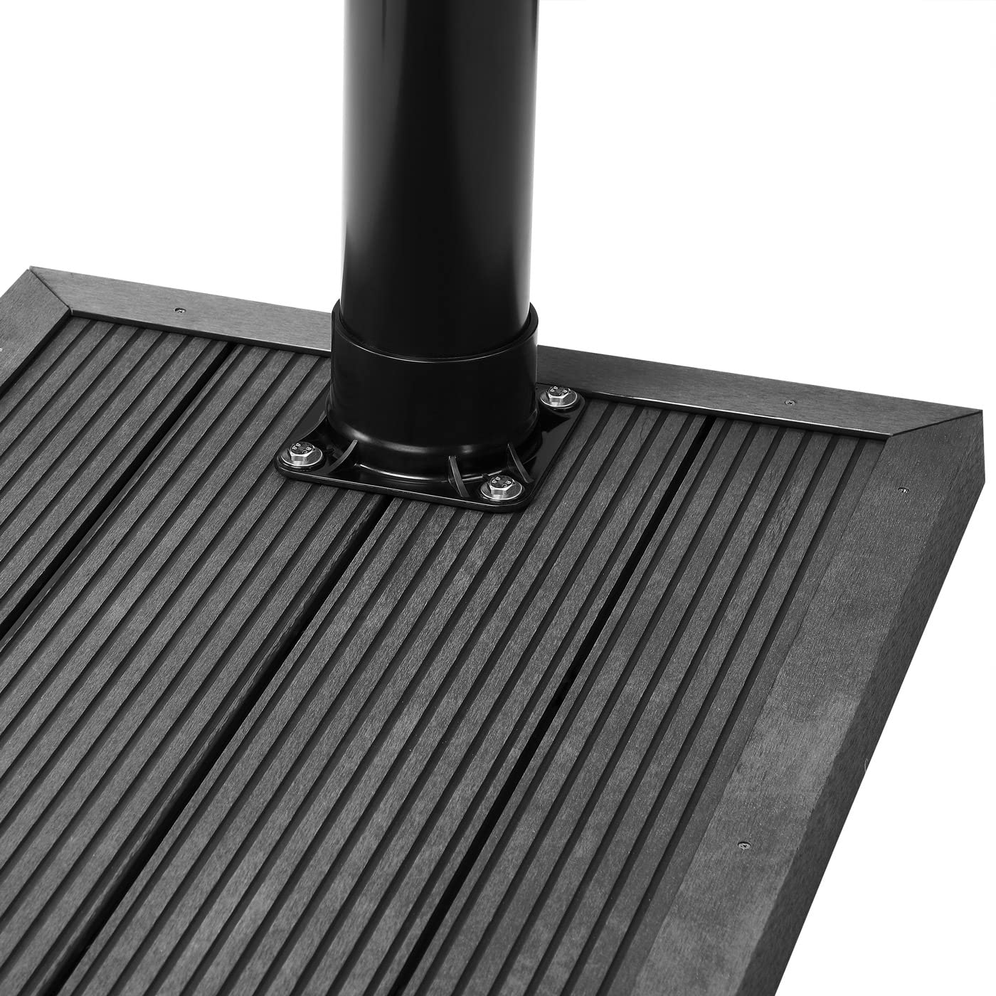 CASARIA® Elemento de Suelo para Ducha Solar de Piscina Plato Base Antideslizante de WPC 101x63x5,5cm Antracita