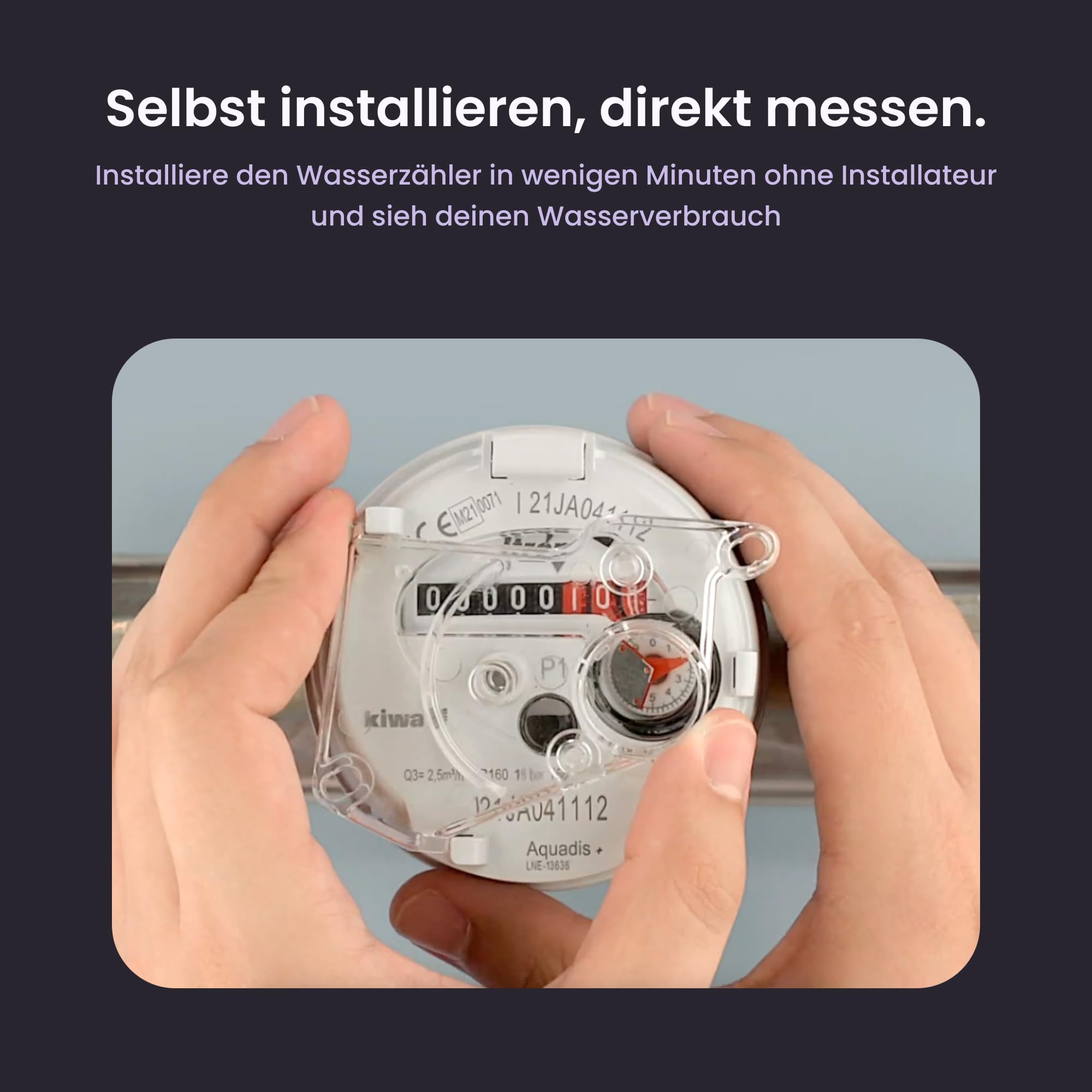 HomeWizard Watermeter WLAN Wasserverbrauch Echtzeit Leckageerkennung kompatibel analogen Zählern USB C Batteriebetrieb