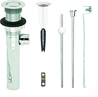 PF WaterWorks PF0732-CH-CH-NO EasyPOPUP, Chrome Plated ABS Body Patented Bathroom Sink/Lavatory Pop-Up Drain | Easy Install/Remove Stopper | Ball Lift Rod | Without Overflow | CUPC Listed