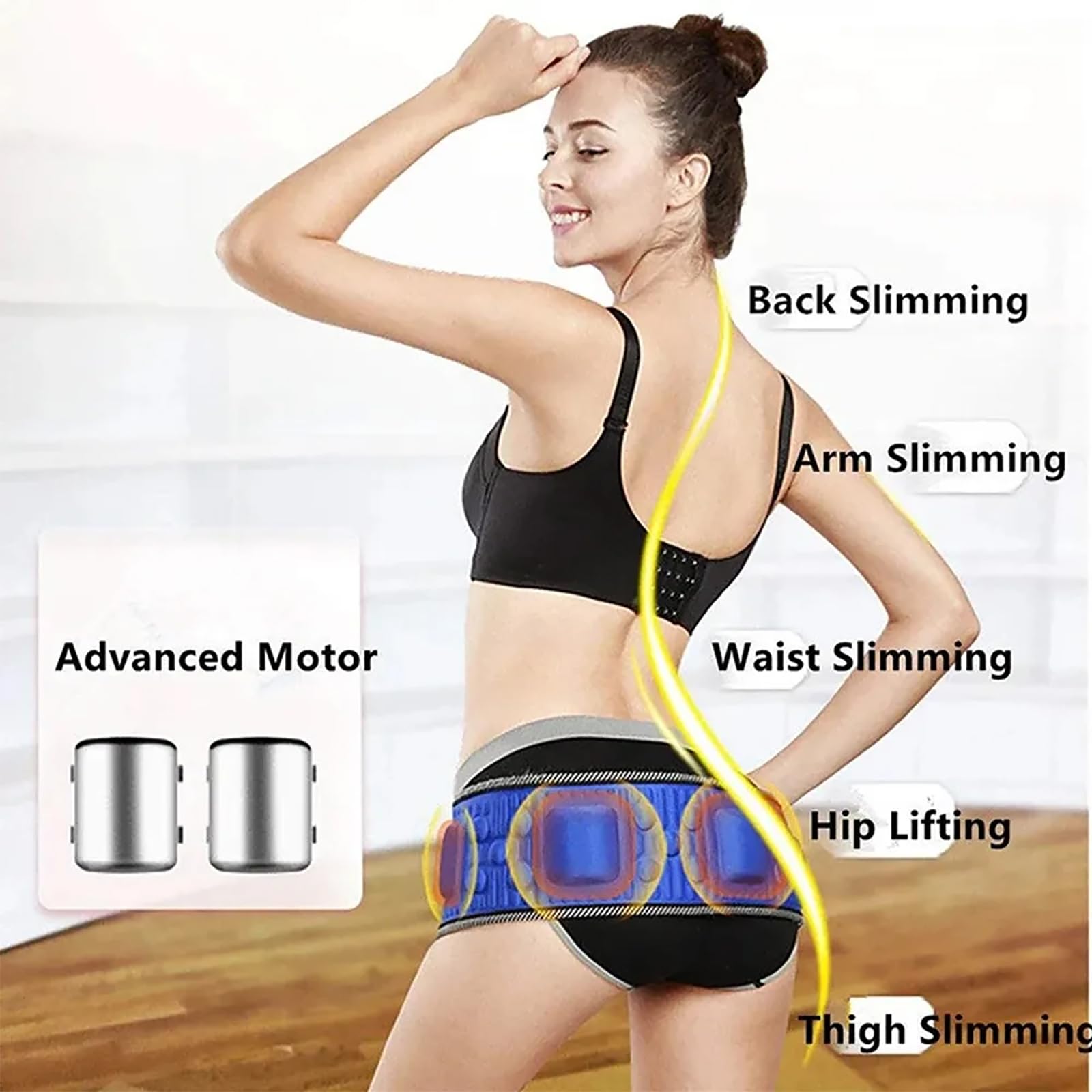 TsoLay Ceinture Amincissante Vibrante Électrique, Ceinture Amincissante électrique, brûleur de Graisse Abdominale, avec 38 Types de réglage de Vitesse et 18 aimants, pour la Maison et Le Bureau