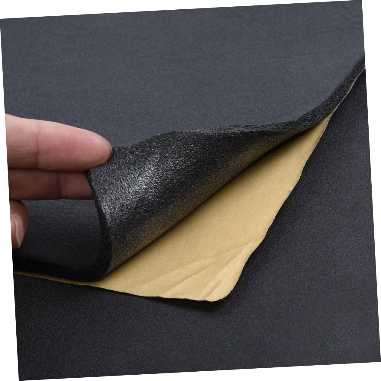 Espuma Acústica para Automóviles Aislamiento Térmico y Acústico, Protector Térmico del Motor, 2 Piezas de Goma y Plástico, Negro