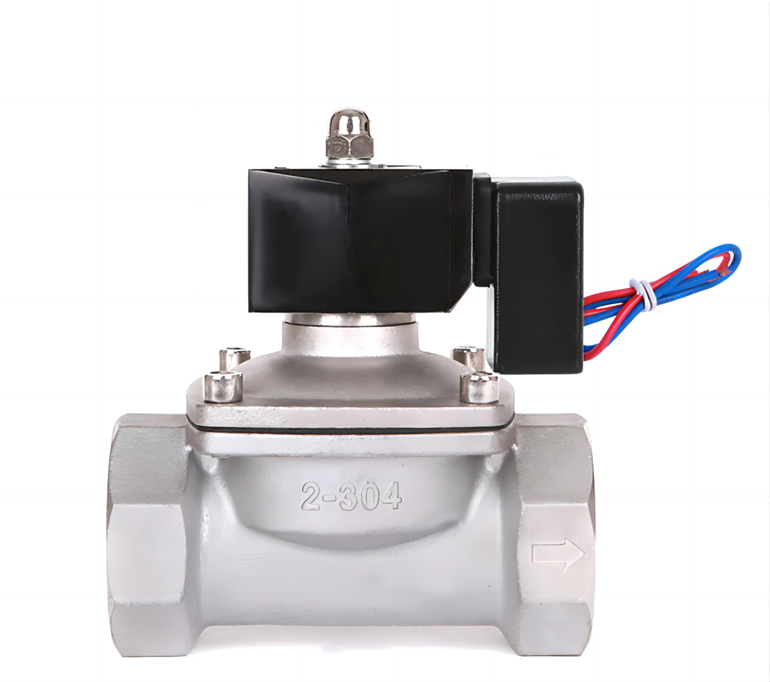 Électrovanne basse consommation 12V en inox 1-1/4 pouce
