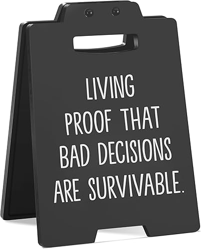 Miniatura 47 de Divertido letrero de escritorio de oficina, decoración sarcástica de cubículo para compañero de trabajo, jefe, empleado, regalo de broma para