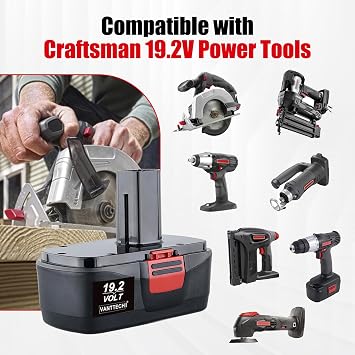 VANTTECH 2Pack C-3 19.2V 4.8Ah Replacement for Craftsman 19.2V Battery DieHard C-3 19.2 Volt Power Tools 130279005 130279017 11376 11045 Cordless Drill Drivers