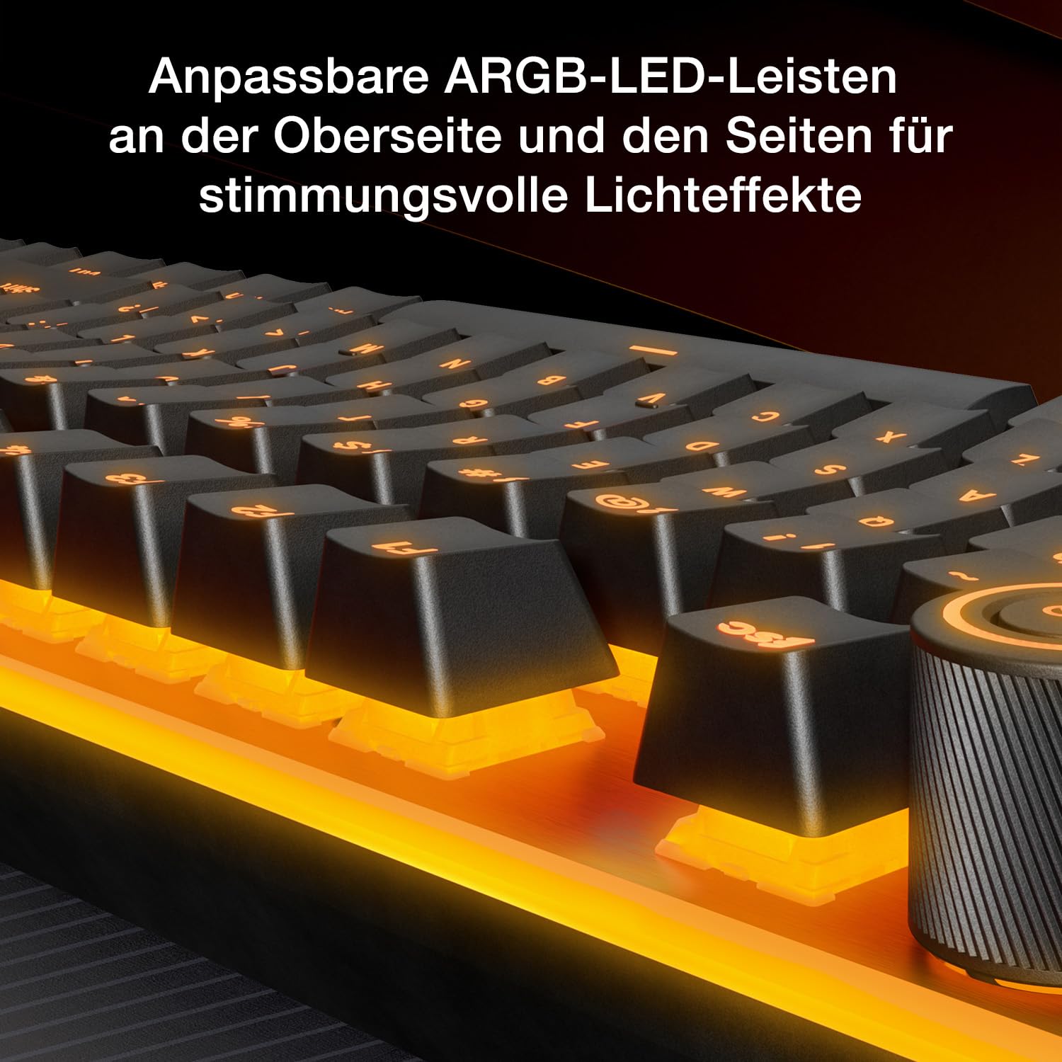 be quiet! Light Mount Silent Linear DE ISO Tastatur, mechanische Switches, Hot-Swap, PBT-Double-Shot-Tastenkappen