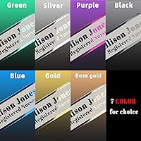 Vista 4 de Placa de identificación personalizada con grabado láser, placa de identificación personalizada para empresas con magnético, alfiler, parte trasera