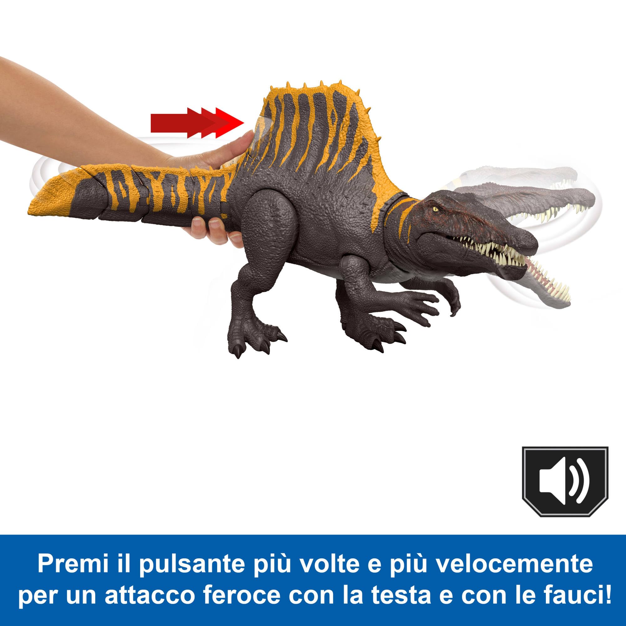 Mattel Jurassic World La Rinascita Spinosauro Coda Letale