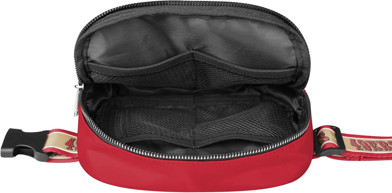 FOCO NFL Unisex-Adult NFL Team Color Wordmark Crossbody Belt Bag