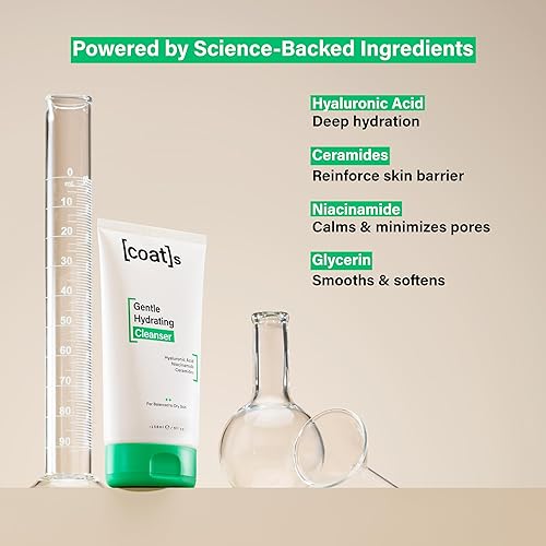 Miniatura 5 de COATS Limpiador hidratante suave [5 onzas] – Lavado facial hidratante con ácido hialurónico – Cuidado de la piel preparado – Sin fragancia, vegano,