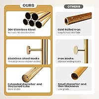 Vista 3 de Perchero de metal, perchero de pie independiente, acero inoxidable 304 sólido, base de mármol natural puro, utilizado en dormitorio, sala de estar