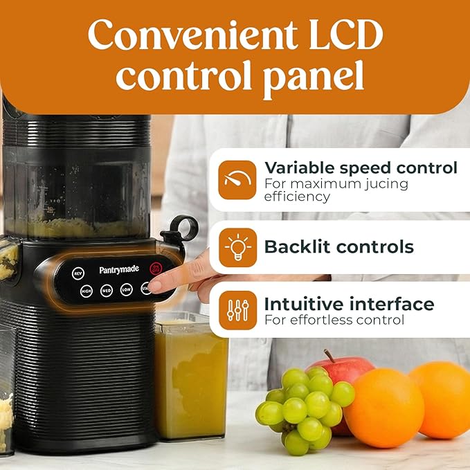 Extractor Jugos Prensado Frío Boca Ancha Alto Rendimiento Fá miniatura 5