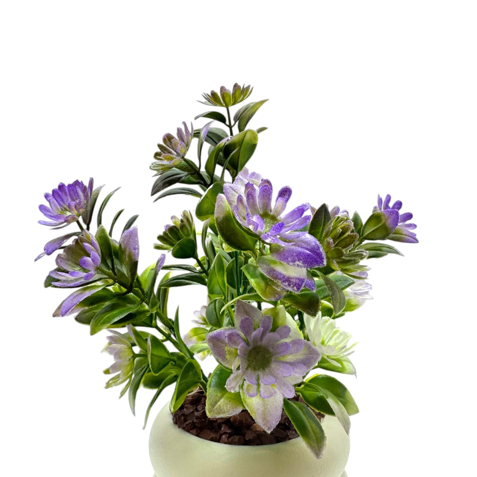 Artificial Flower Plant with Decorative Pot | Small Fake Flower Plant for Home & Office Decor | Plastic Artificial Indoor Plant for Table, Shelf, Living Room, Bedroom & Desk Decoration-image-37
