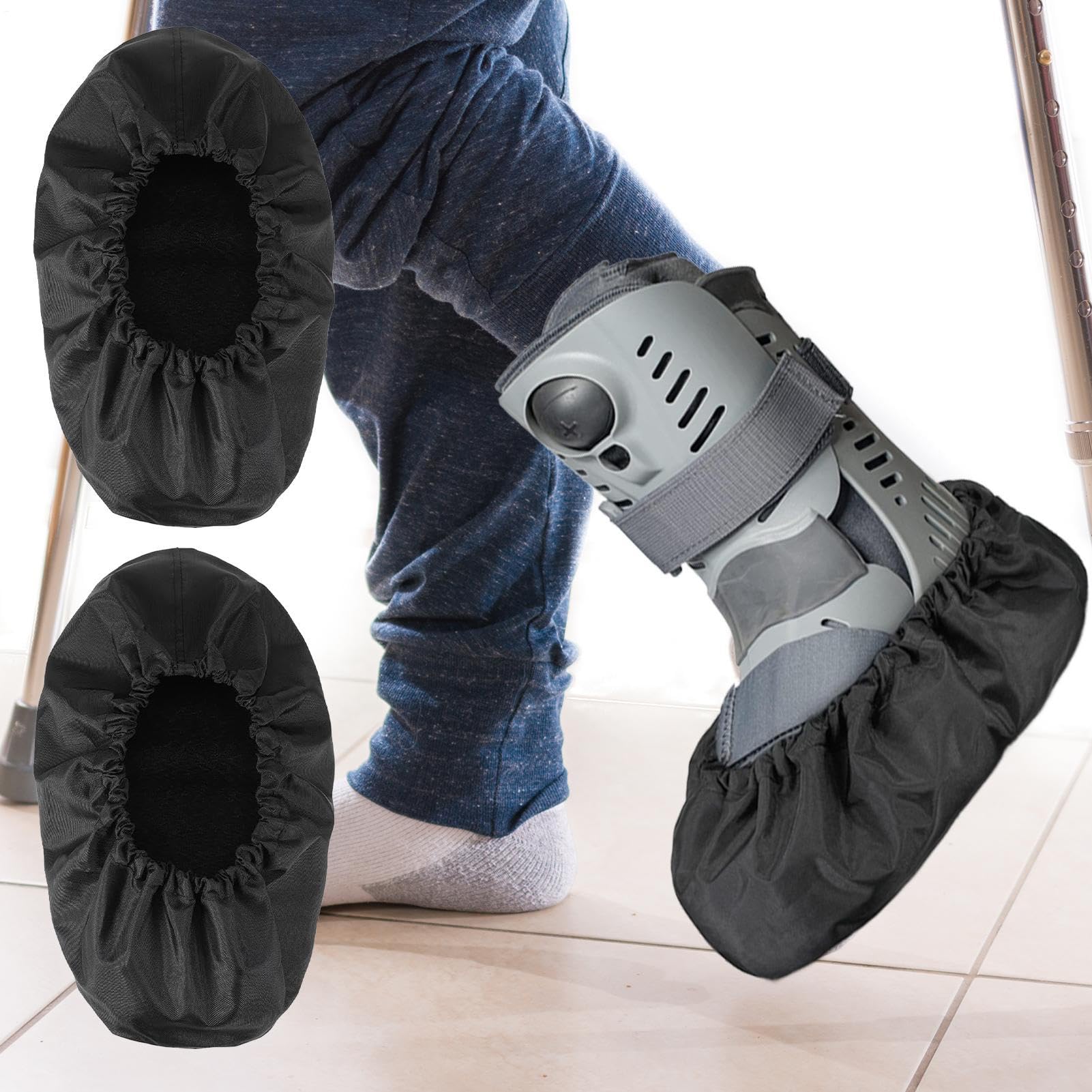 Ensemble de housses de bottes de marche – Protection imperméable antidérapante pour chaussures médicales | Aide à la mobilité quotidienne – Accessoires de soutien intérieur et extérieur avec