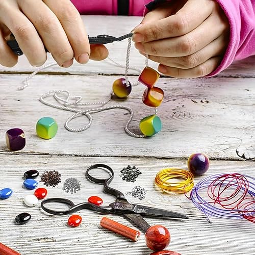 Miniatura 8 de 2100 piezas de tubos de latón para engarzar cuentas y alicates para engarzar cuentas, cubiertas de nudos, cubiertas de cuentas de crimpado, tubos de