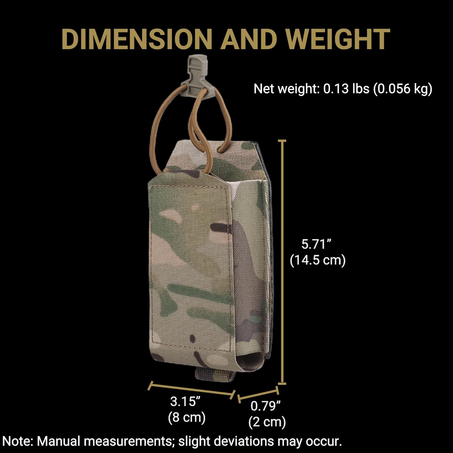 UniPro BA-32-ACC-01 Horizontal MAG Pouch – Nylon 5.56/7.62 Magazine Carrier, Fits 1.9in Belts & MOLLE, MC - Image 3