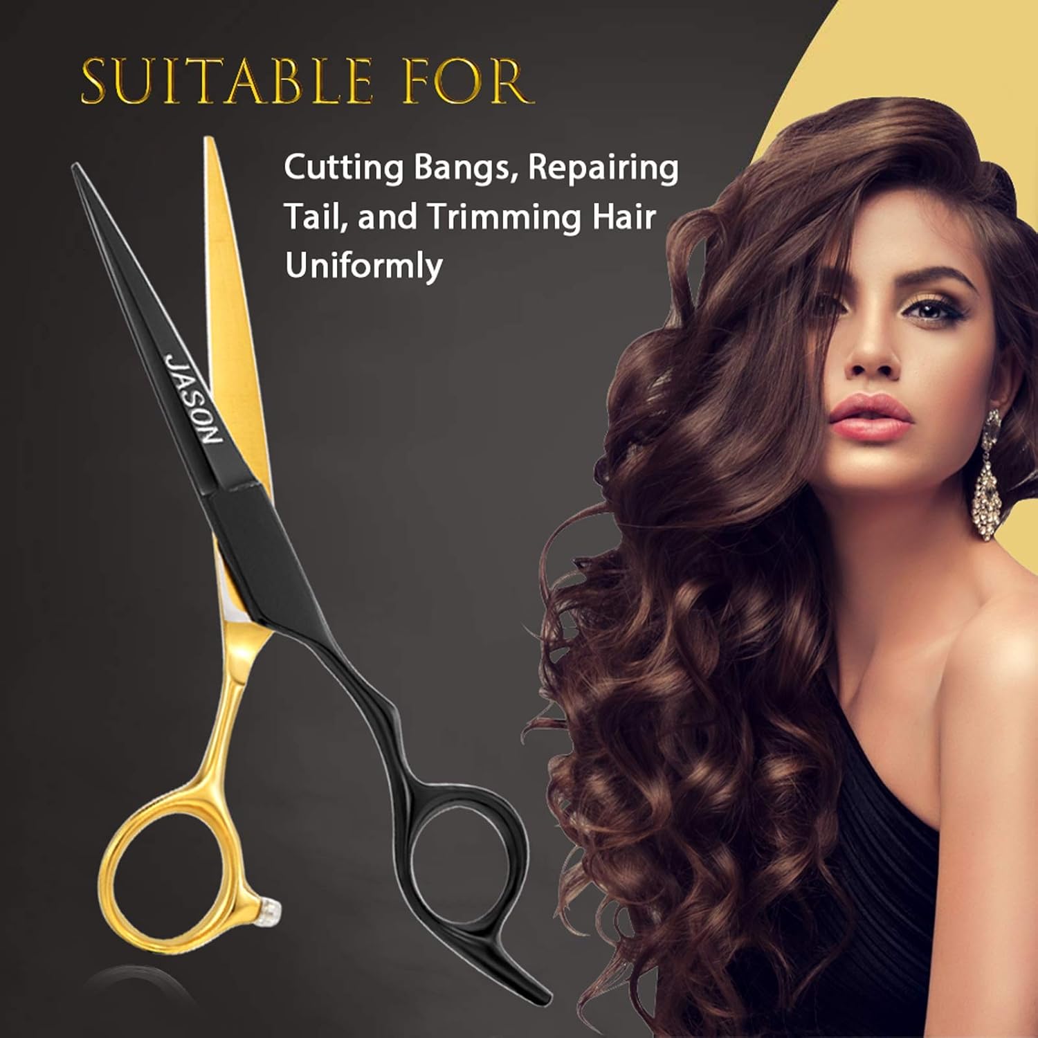 JASON 6'' Hair Thinning Scissors Professional Blending Shears Japanese Stainless Steel Texturizing Scissor Salon Home Shear for Men Women