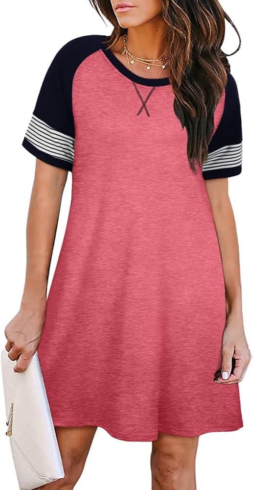 short sleeve knit swing dress