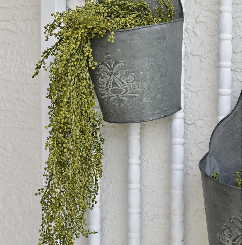 Factory Direct Craft Green Berry Hanging Sedum Bush - Sweet Annie Decorative Greenery Floral Bush