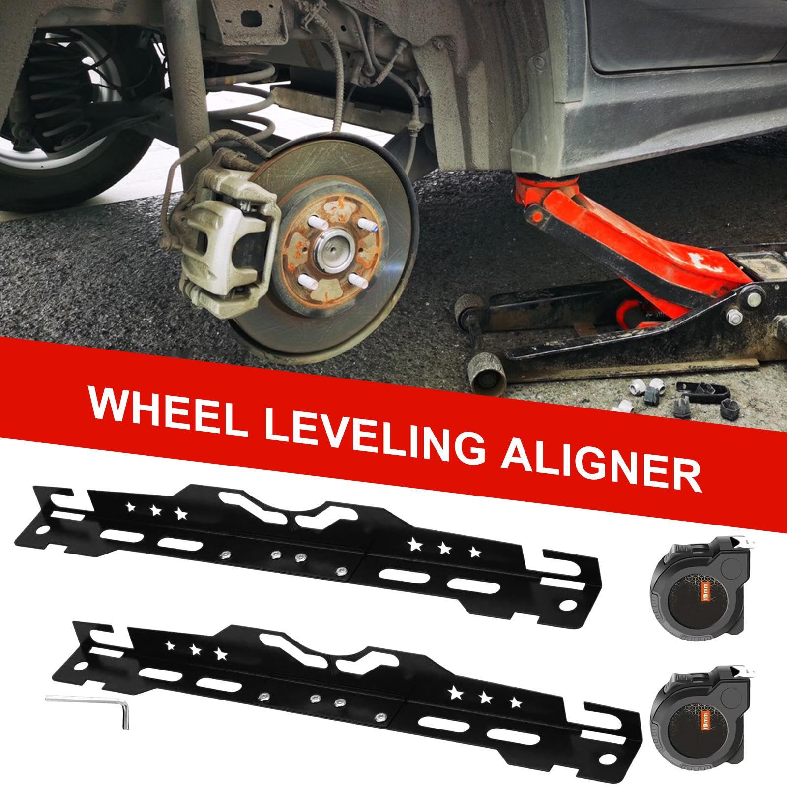 Attrezzi di allineamento per Auto Kit Piastre Gadget Pneumatici | Strumenti Allineamento Antiscivolo Per Ruota Adatto ad auto, domestico, camion, veicoli e garage automobilistico