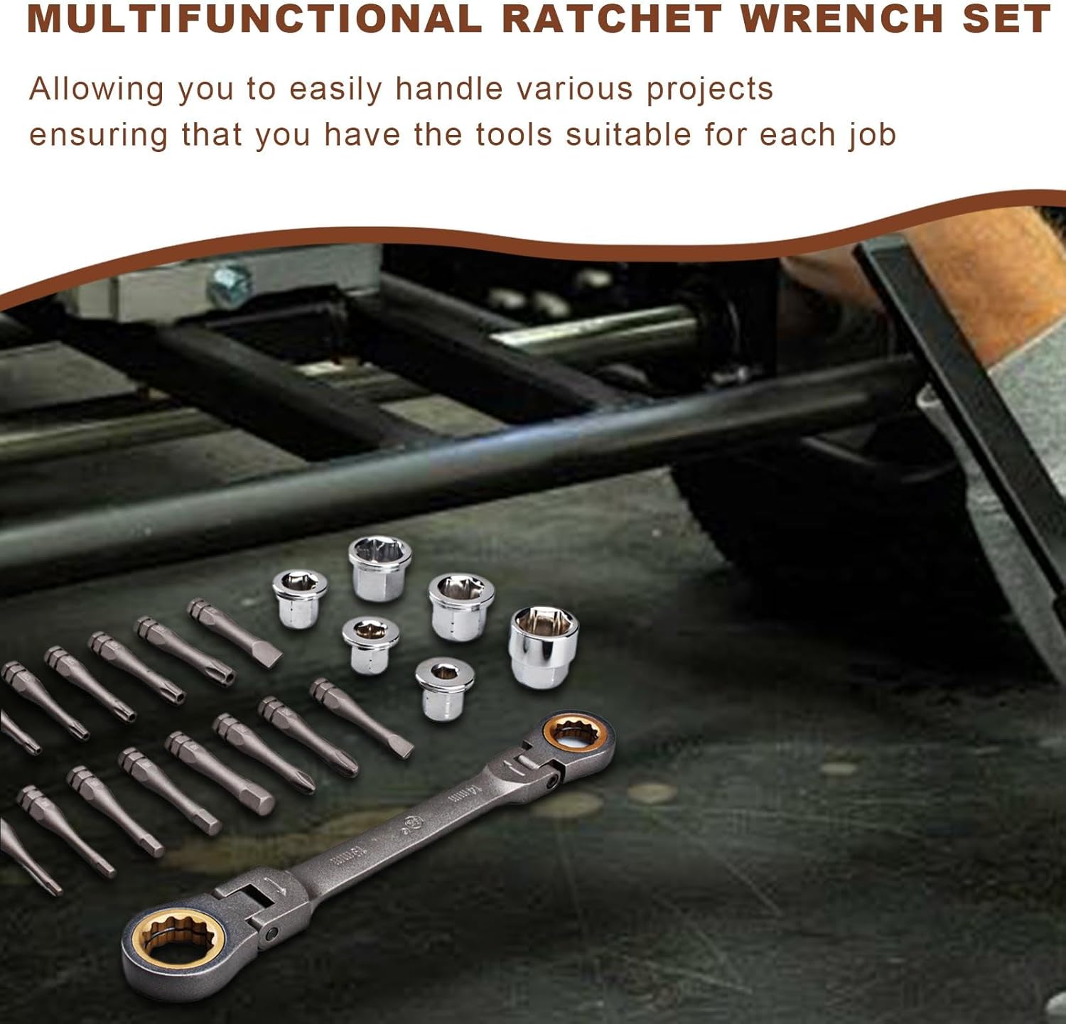 ソケットセット、ソケットレンチセット,プロのレンチセット - 多機能ホーム改善ツール、家電製品のための車両修理ツール、家具