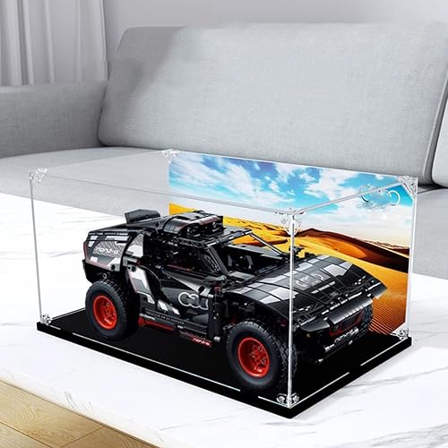 Miniatura 2 de Vitrina acrílica para Lego Car RS Q e-tron 42160 - Escaparate, protege y decora tu modelo con almacenamiento a prueba de polvo, coleccionables