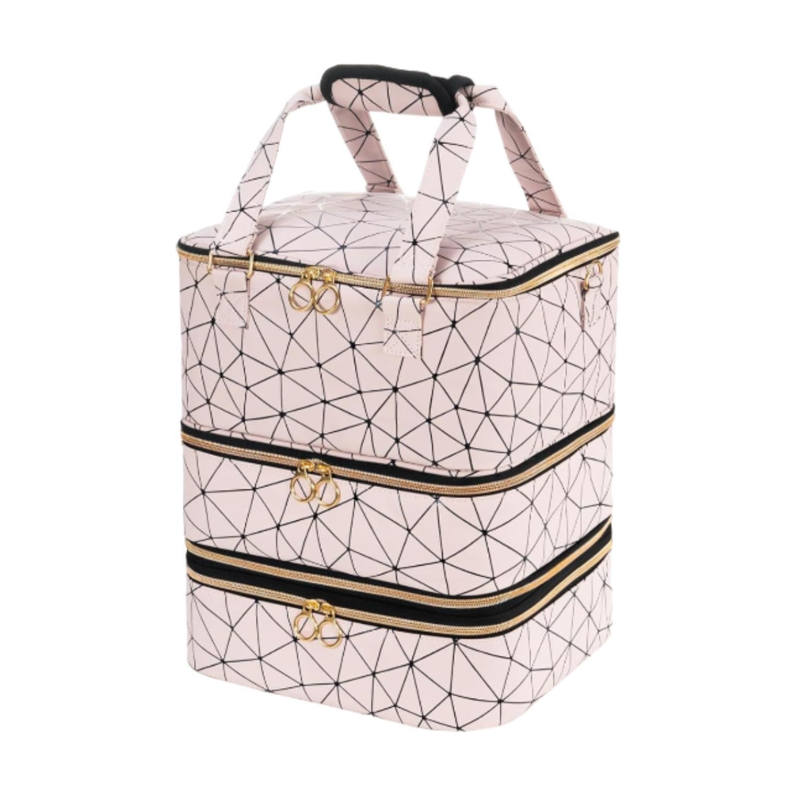 Bolsa de almacenamiento de esmalte de uñas de 3 capas con capacidad para 84 botellas. Ofrece gran capacidad para todas las herramientas y accesorios.
