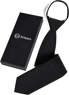 [Erisea] ネクタイ フォーマル メンズ 便利 黒ネクタイ 無地 冠婚葬祭 葬式 葬儀 お通夜 告別式 法事 法要 弔事 洗える