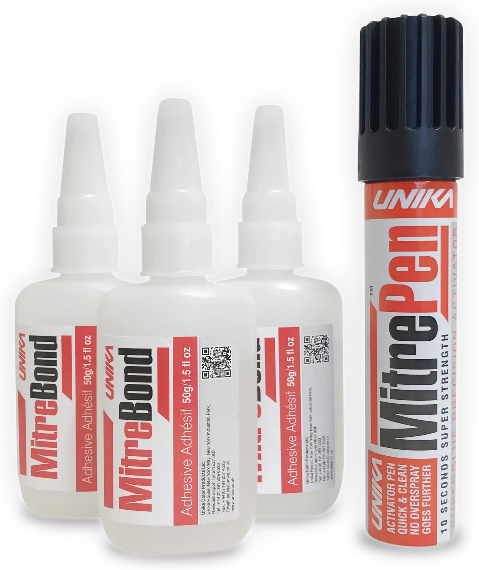 MitrePen SuperGlue Activator and Adhesive Pack