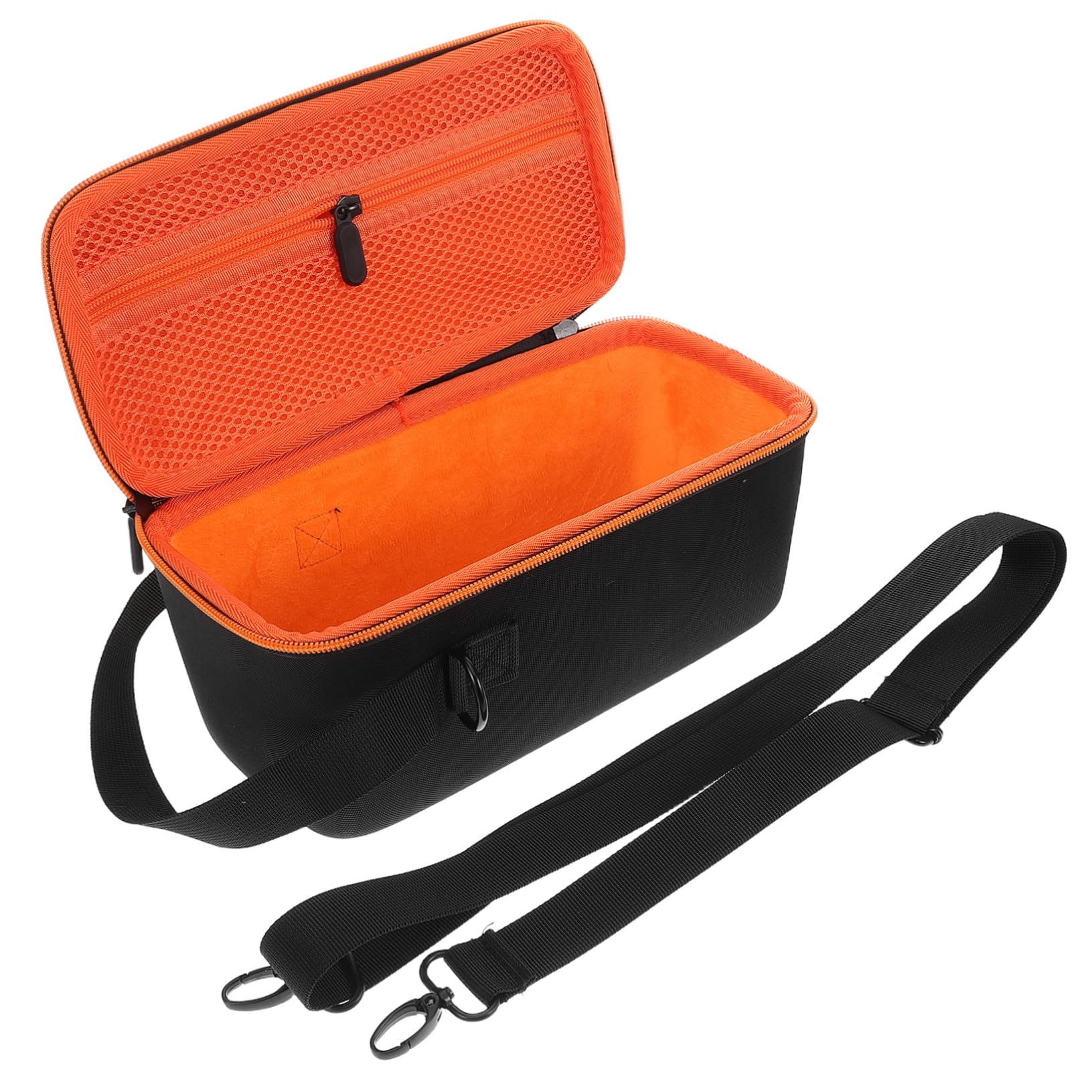 BESTonZON Speaker Storage Case Travel Carry Case Fabric Metal Portable Speaker Organizer Shoulder Strap
