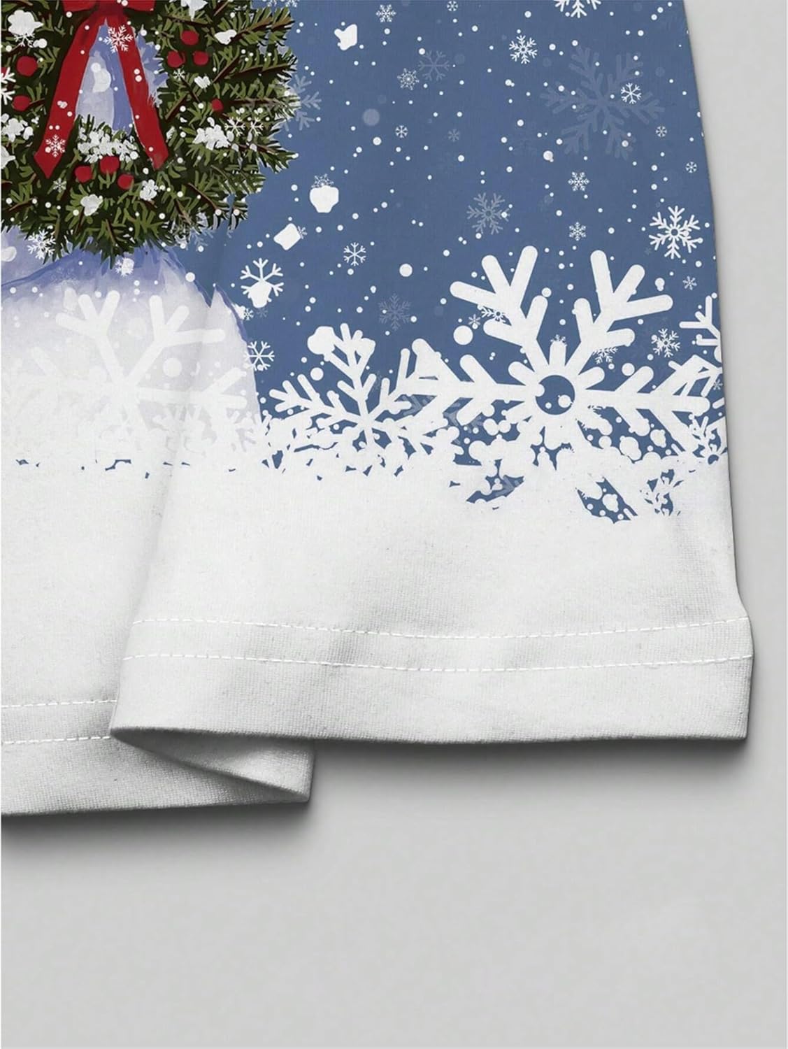 Leopard Christmas Trees Snowflake Sequined Splicing Blouse T Shirts for Women Xmas Vacation Casual Long Sleeve Tees Tops - Image 5